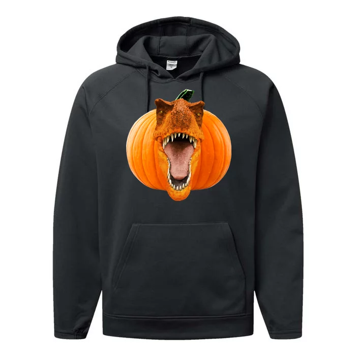 T-REX Pumpkin Face Performance Fleece Hoodie