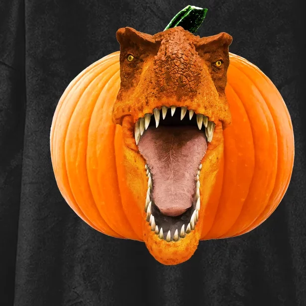 T-REX Pumpkin Face Hooded Wearable Blanket