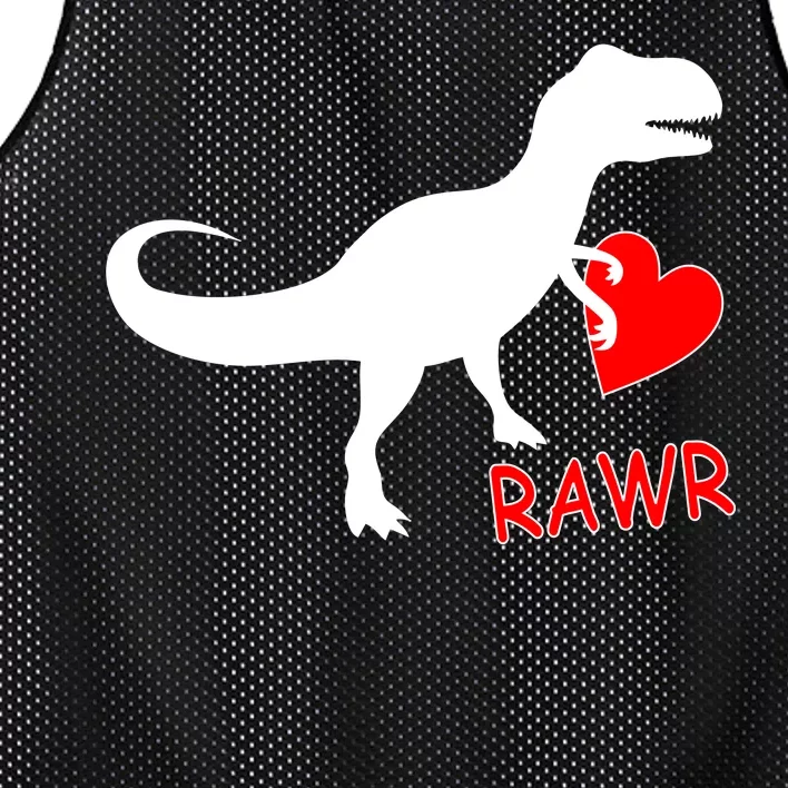 T-Rex Rawr Heart Dinosaur Valentine's Day Mesh Reversible Basketball Jersey Tank