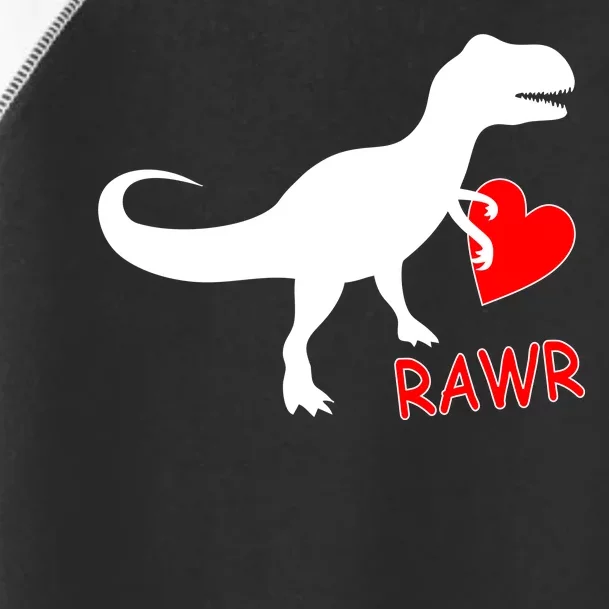 T-Rex Rawr Heart Dinosaur Valentine's Day Toddler Fine Jersey T-Shirt