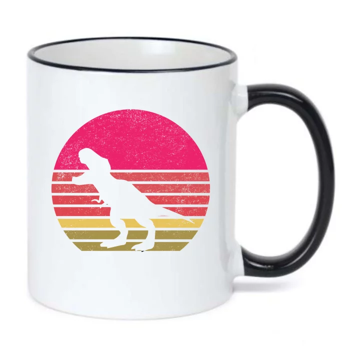 T-Rex Retro Black Color Changing Mug