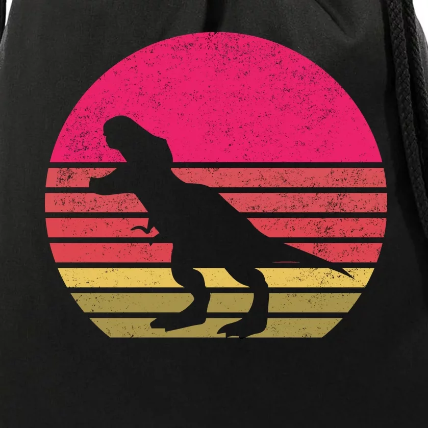 T-Rex Retro Drawstring Bag