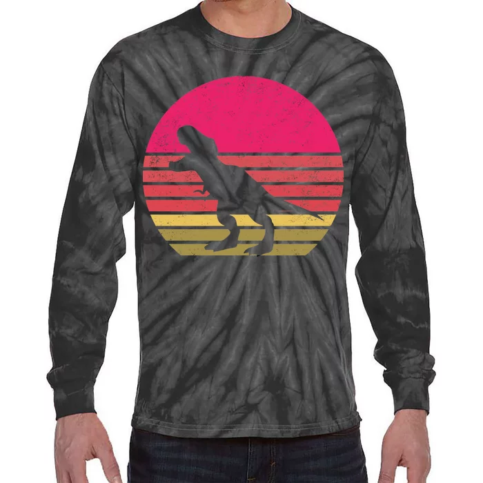 T-Rex Retro Tie-Dye Long Sleeve Shirt