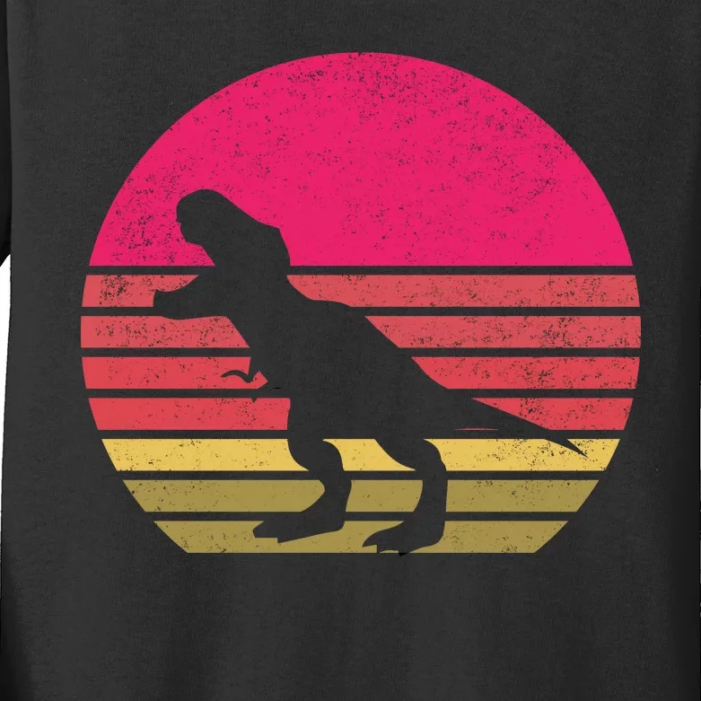 T-Rex Retro Kids Long Sleeve Shirt