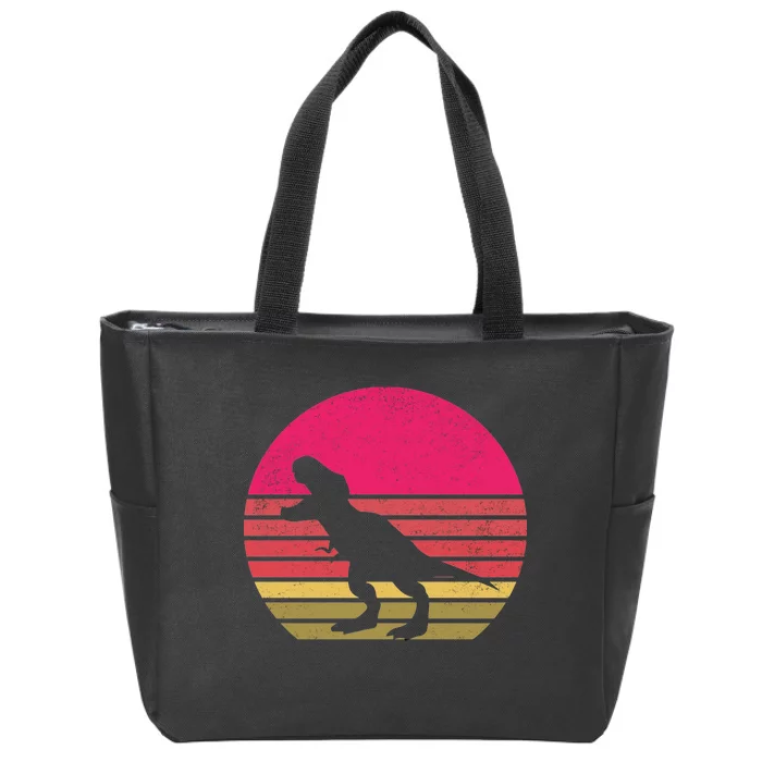 T-Rex Retro Zip Tote Bag