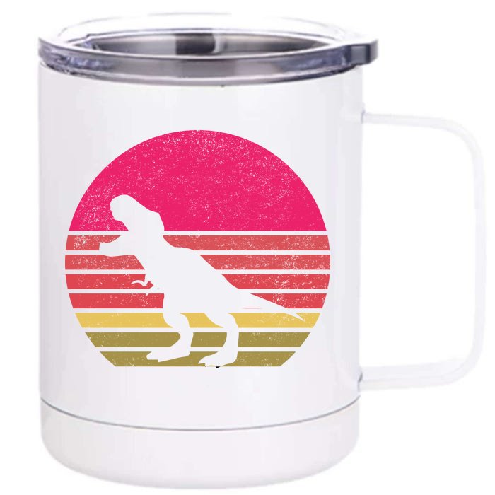 T-Rex Retro Front & Back 12oz Stainless Steel Tumbler Cup