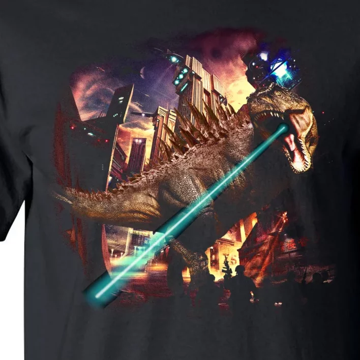 T-Rex Rexzilla Lazer Burning City Tall T-Shirt