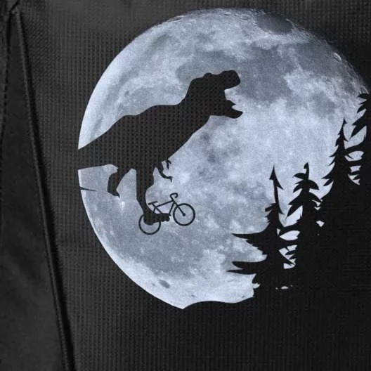 T-Rex Riding To The Moon City Backpack