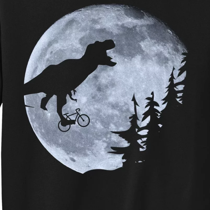 T-Rex Riding To The Moon Tall Sweatshirt