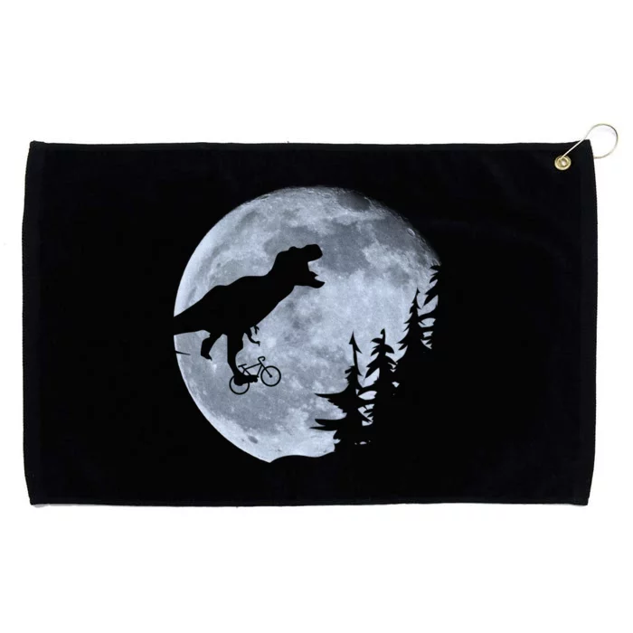 T-Rex Riding To The Moon Grommeted Golf Towel