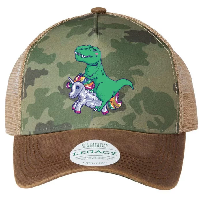 T-Rex Riding Unicorn Legacy Tie Dye Trucker Hat