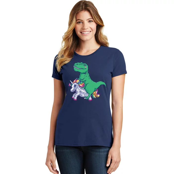 T-Rex Riding Unicorn Women's T-Shirt