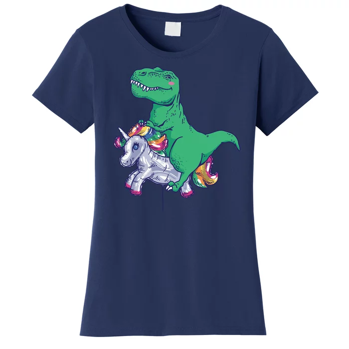 T-Rex Riding Unicorn Women's T-Shirt