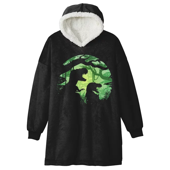 T-Rex Silhouette Hooded Wearable Blanket