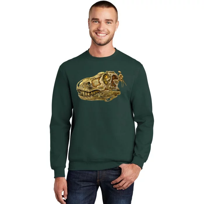 T-Rex Skull Skeleton Head Tall Sweatshirt