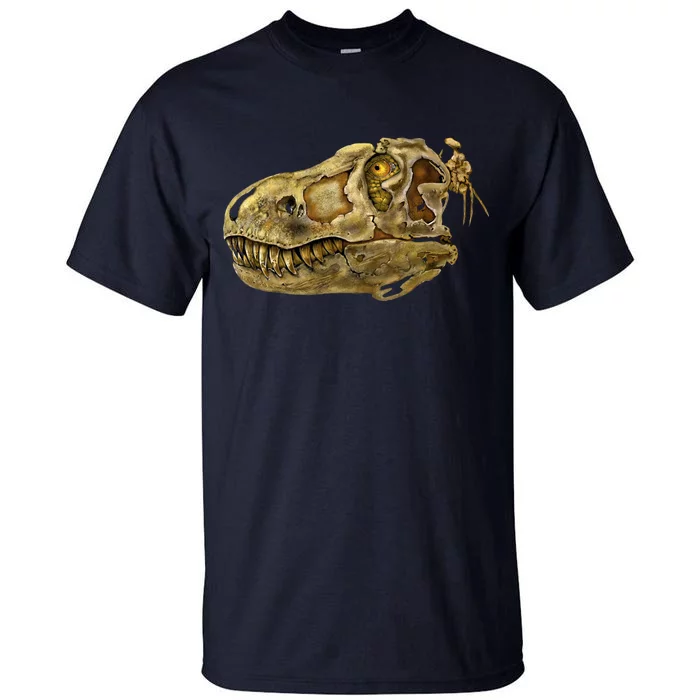 T-Rex Skull Skeleton Head Tall T-Shirt