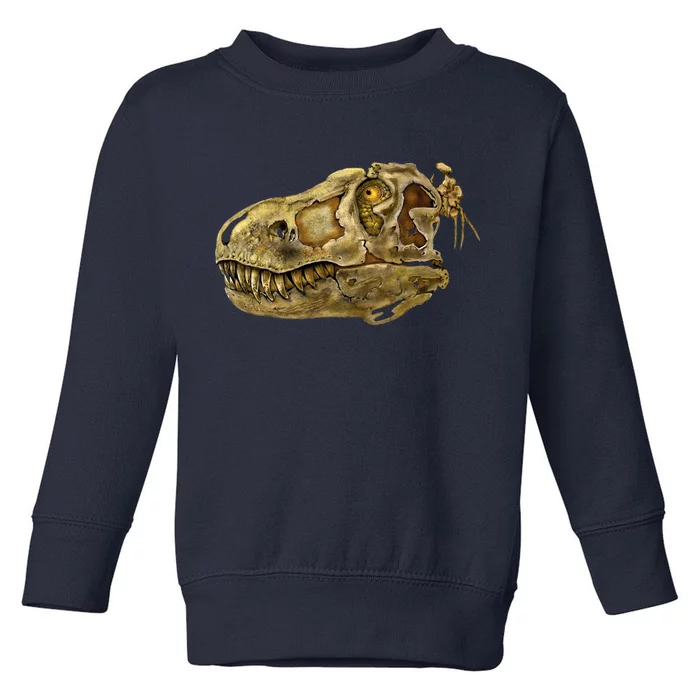 T-Rex Skull Skeleton Head Toddler Sweatshirt