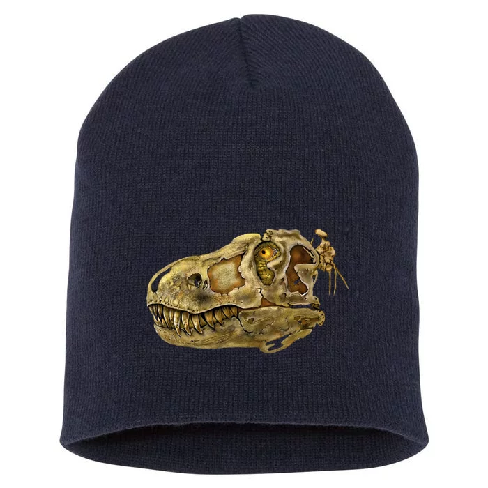 T-Rex Skull Skeleton Head Short Acrylic Beanie