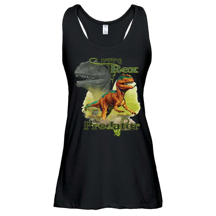 T-Rex The Predator 3D Puff Embossed Ladies Essential Flowy Tank