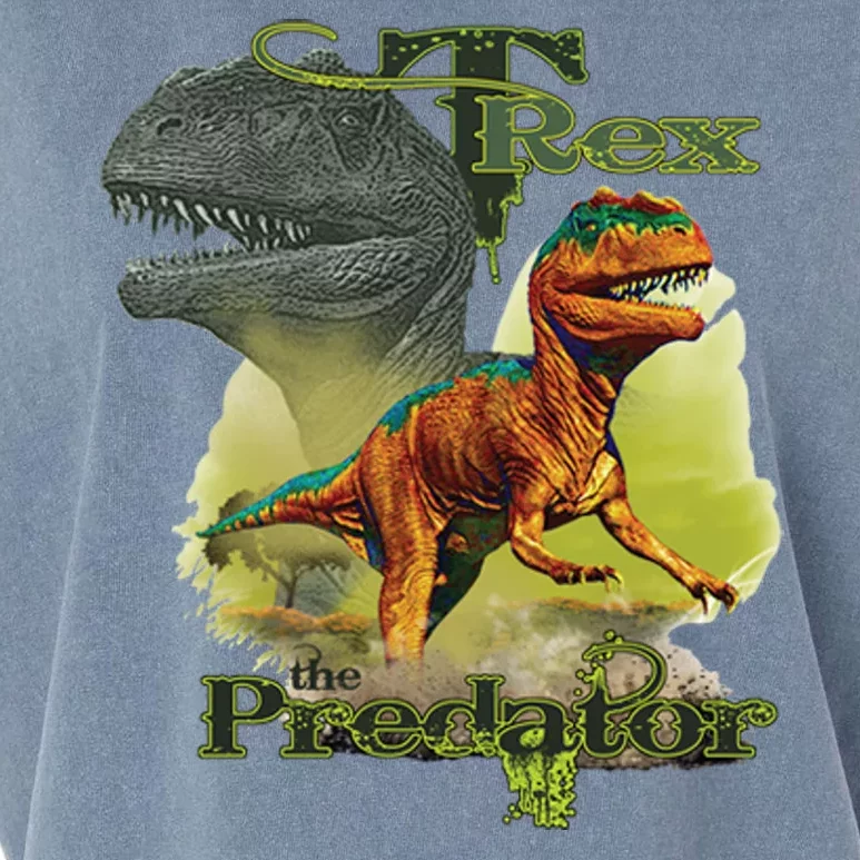 T-Rex The Predator 3D Puff Embossed Garment-Dyed Women's Muscle Tee