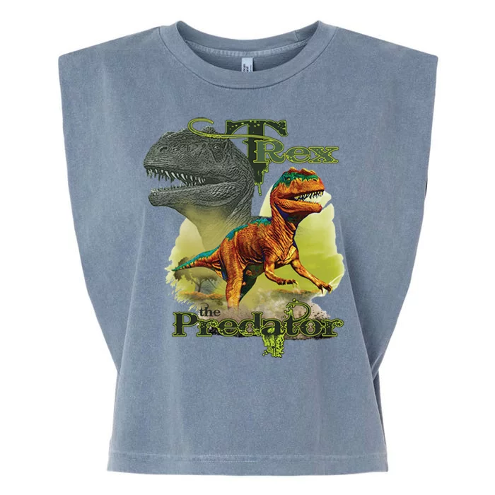 T-Rex The Predator 3D Puff Embossed Garment-Dyed Women's Muscle Tee