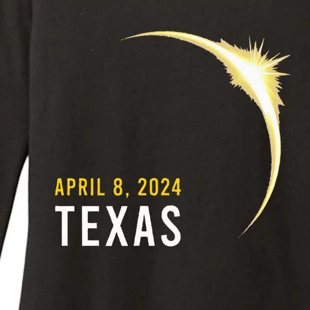 Totality 04 08 24 Total Solar Eclipse 2024 Texas Womens CVC Long Sleeve Shirt