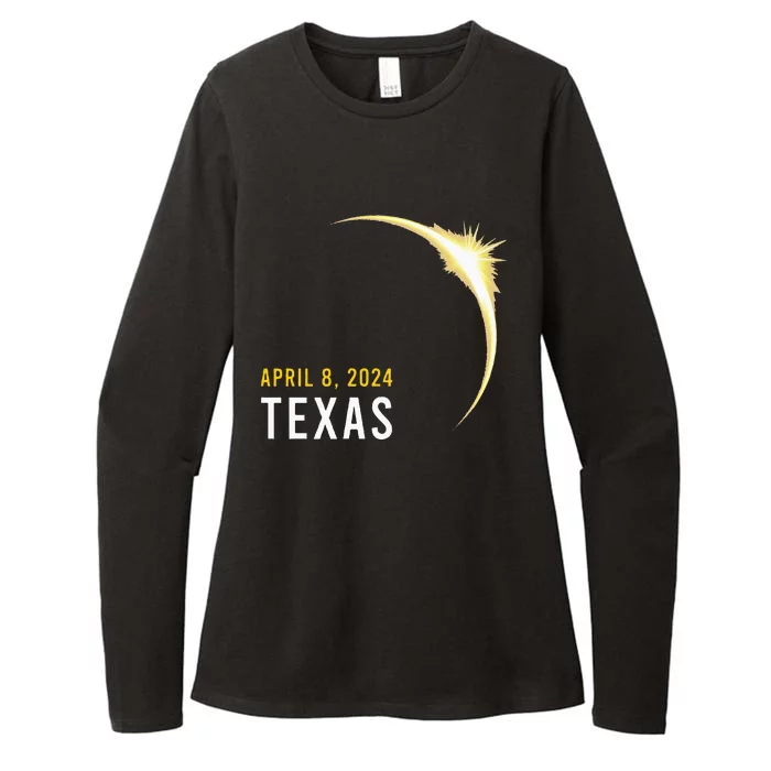 Totality 04 08 24 Total Solar Eclipse 2024 Texas Womens CVC Long Sleeve Shirt