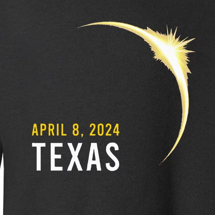 Totality 04 08 24 Total Solar Eclipse 2024 Texas Toddler Sweatshirt