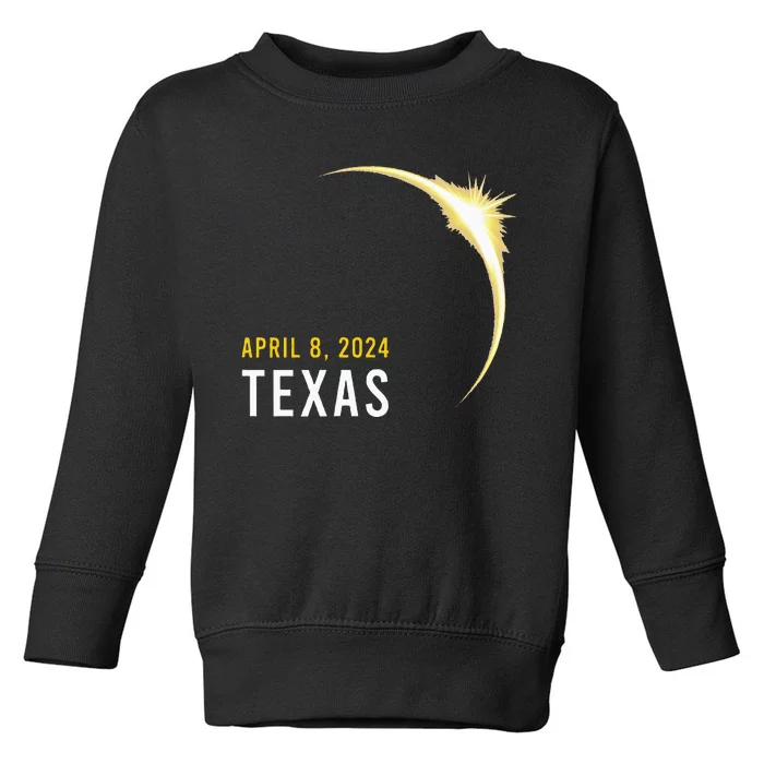 Totality 04 08 24 Total Solar Eclipse 2024 Texas Toddler Sweatshirt