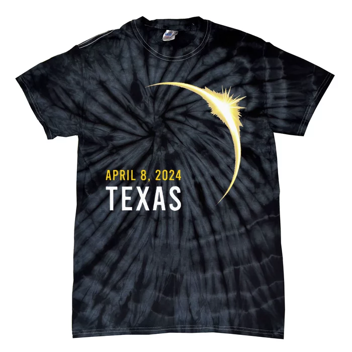 Totality 04 08 24 Total Solar Eclipse 2024 Texas Tie-Dye T-Shirt