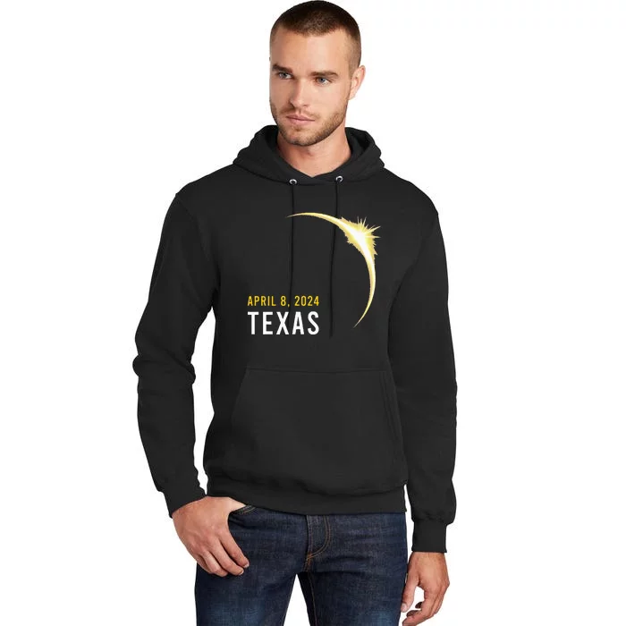 Totality 04 08 24 Total Solar Eclipse 2024 Texas Tall Hoodie