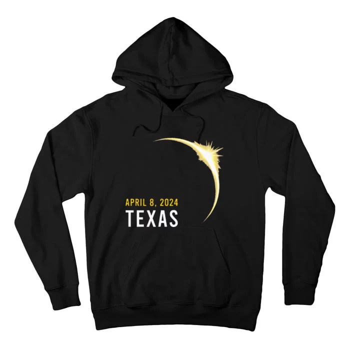 Totality 04 08 24 Total Solar Eclipse 2024 Texas Tall Hoodie