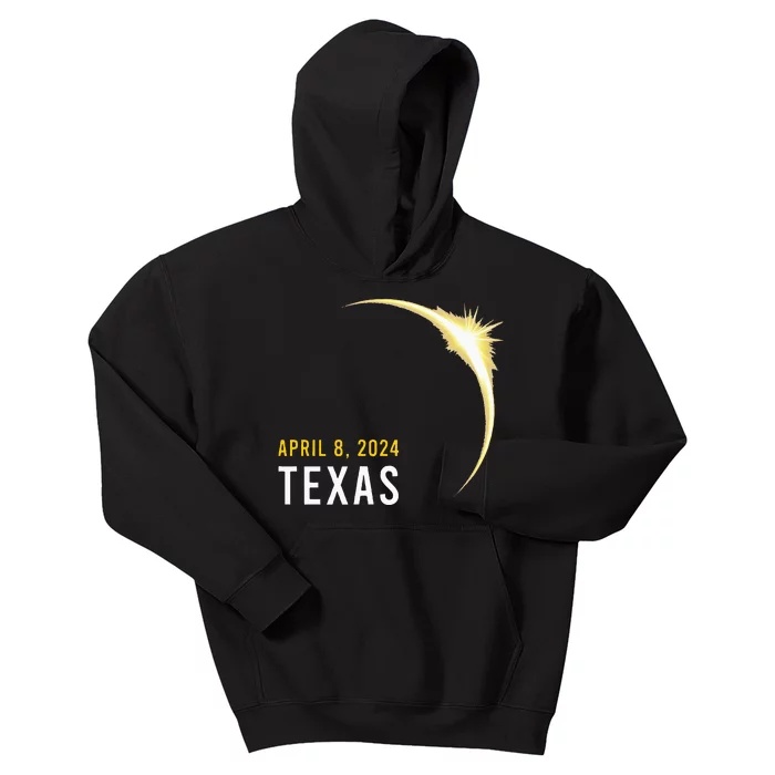 Totality 04 08 24 Total Solar Eclipse 2024 Texas Kids Hoodie