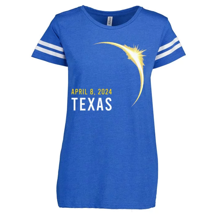 Totality 04 08 24 Total Solar Eclipse 2024 Texas Enza Ladies Jersey Football T-Shirt