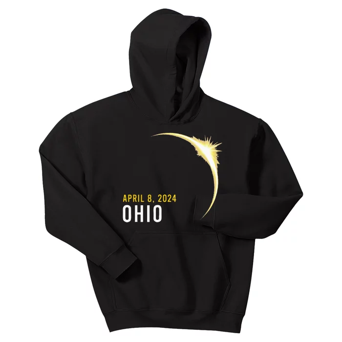 Totality 04 08 24 Total Solar Eclipse 2024 Ohio Kids Hoodie