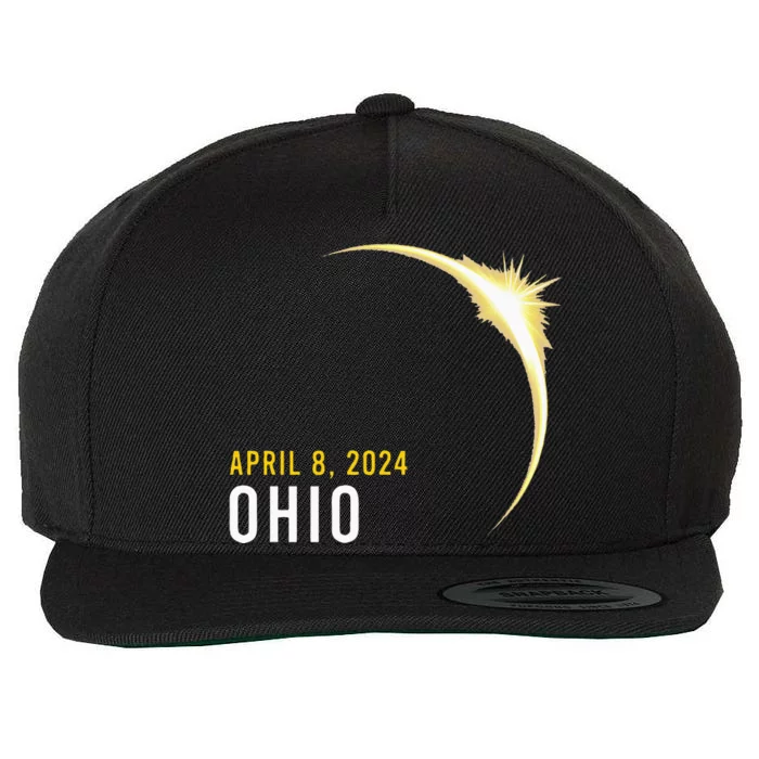 Totality 04 08 24 Total Solar Eclipse 2024 Ohio Wool Snapback Cap