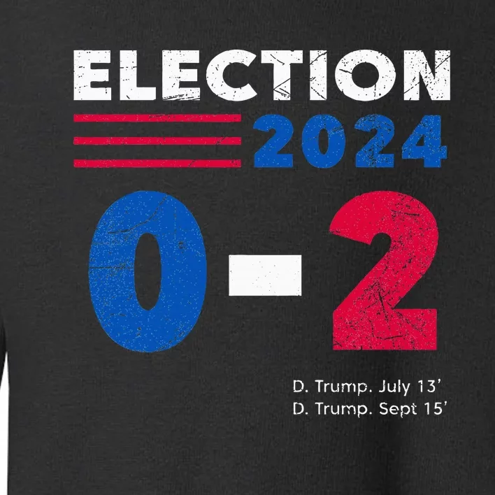 Trump 02 2024 Us Flag Election 2024 Toddler Sweatshirt