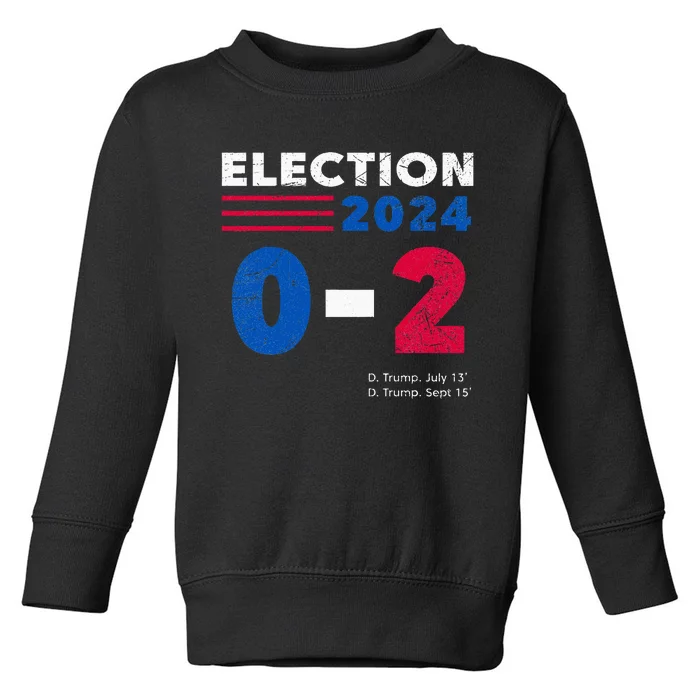 Trump 02 2024 Us Flag Election 2024 Toddler Sweatshirt