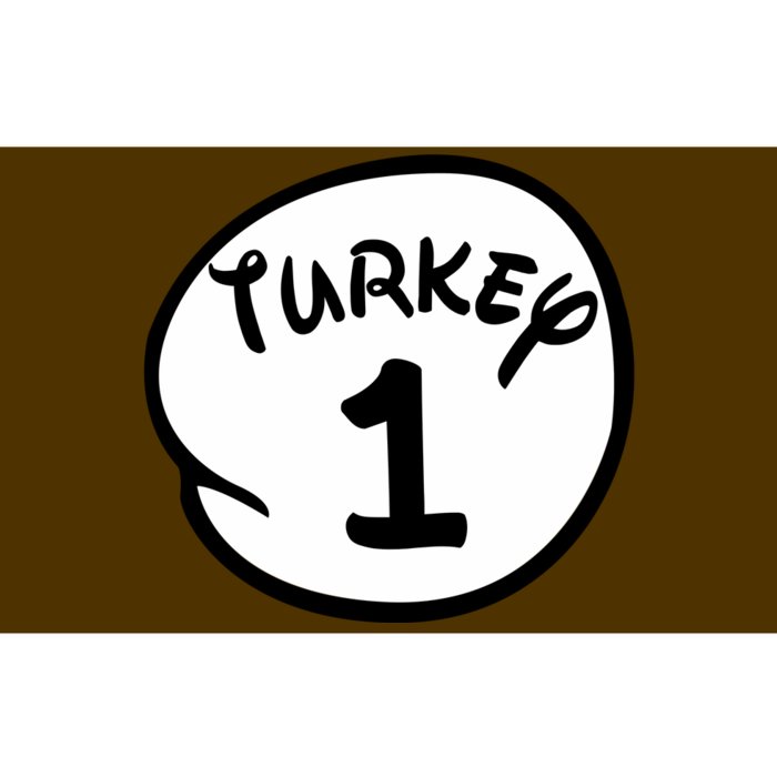 Turkey 1 2 3 Funny Thanksgiving Matching Bumper Sticker