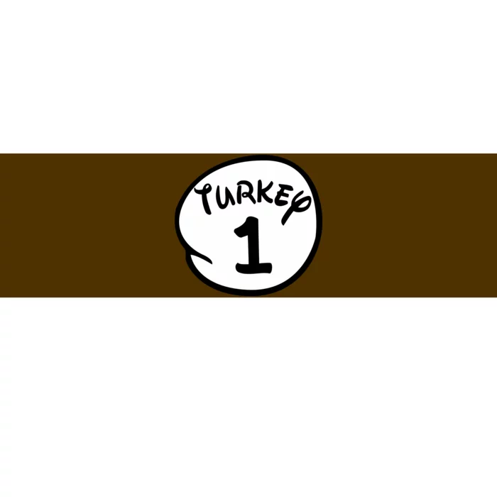 Turkey 1 2 3 Funny Thanksgiving Matching Bumper Sticker