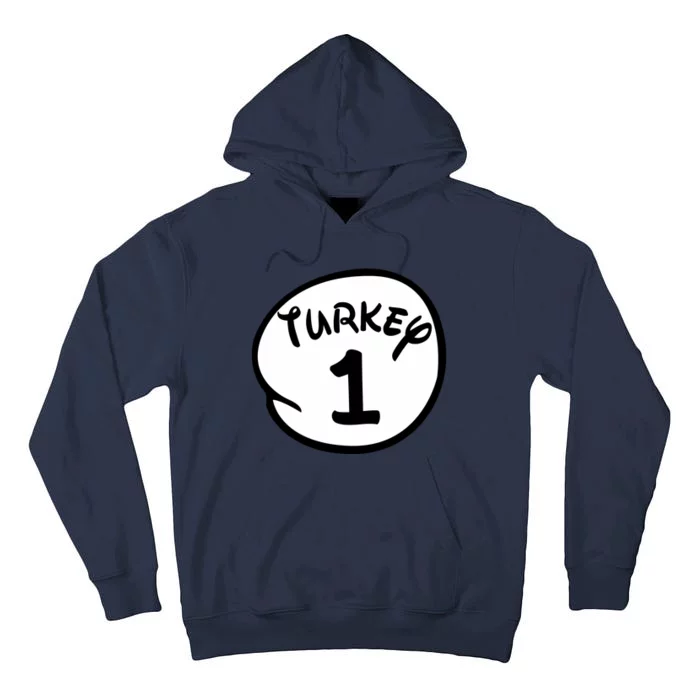 Turkey 1 2 3 Funny Thanksgiving Matching Tall Hoodie