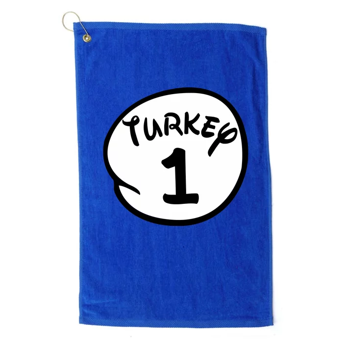 Turkey 1 2 3 Funny Thanksgiving Matching Platinum Collection Golf Towel