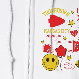 Touchdown 15 87 Kansas City Chief Football Est 1960 Full Zip Hoodie