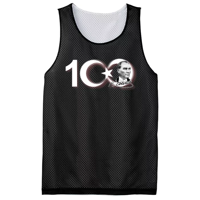 Turkiye 100.Yil Ataturk Sonsuza Kadar Mesh Reversible Basketball Jersey Tank