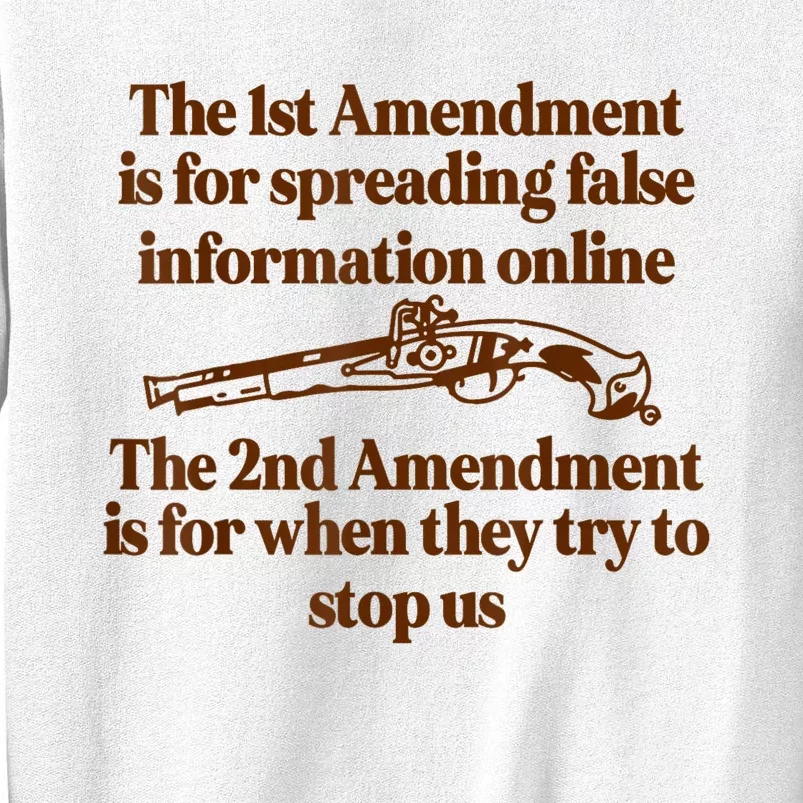 The 1st Amendment Is For Spreading False Information Online Sweatshirt