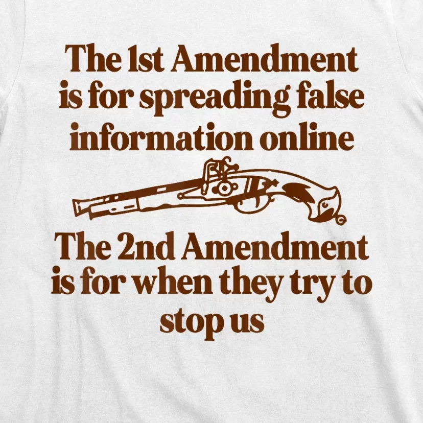 The 1st Amendment Is For Spreading False Information Online T-Shirt