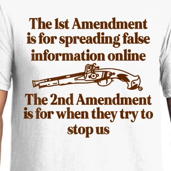 The 1st Amendment Is For Spreading False Information Online Pajama Set