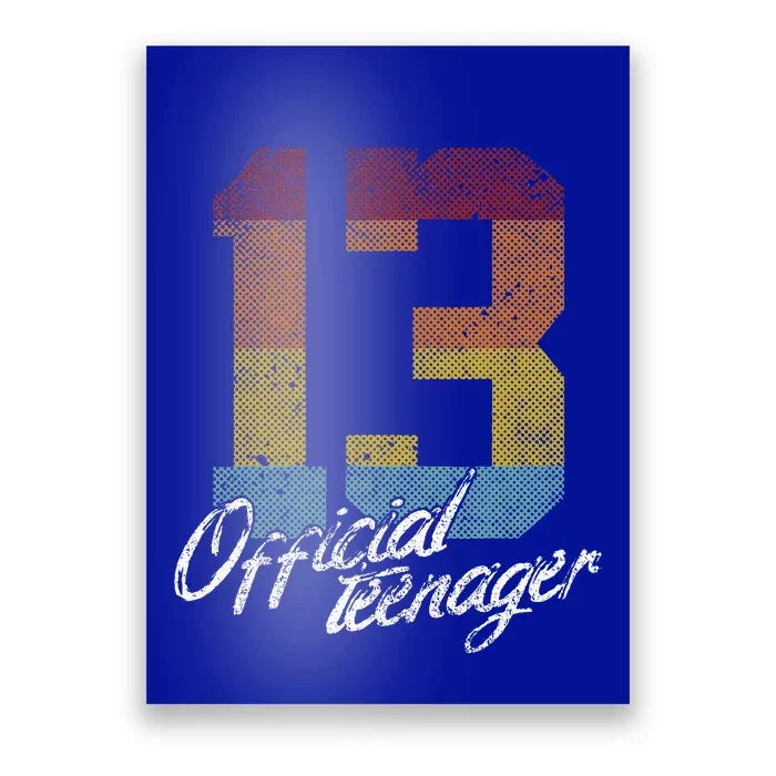 Teenager 13th Birthday 13 Year Old Gifts Poster