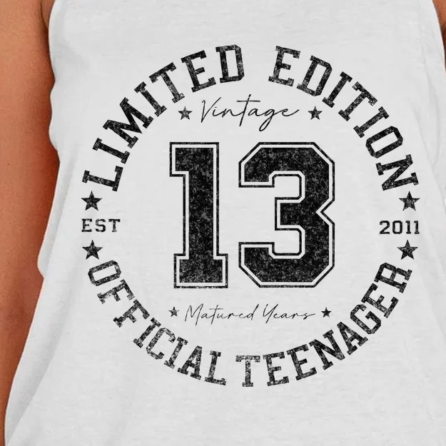 Teenager 13th Birthday 13 Year Old Gifts Women's Knotted Racerback Tank