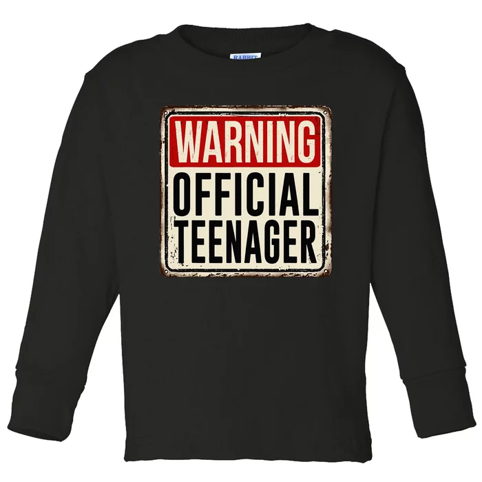 Teenager 13th Birthday Gift 13 Year Old Toddler Long Sleeve Shirt